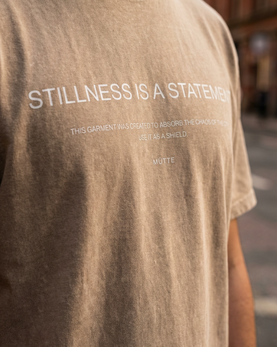The Archive / T03 - Oversized Acid Wash T-Shirt Natural - Stillness is a Statement