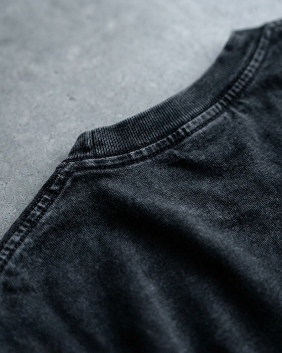 Snow Washed Oversized Cotton T-Shirt