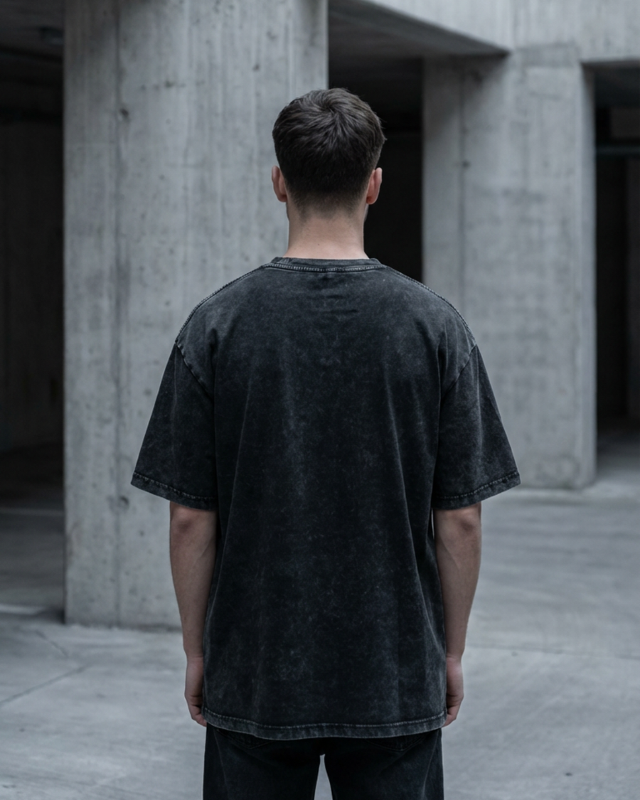 Snow Washed Oversized Cotton T-Shirt