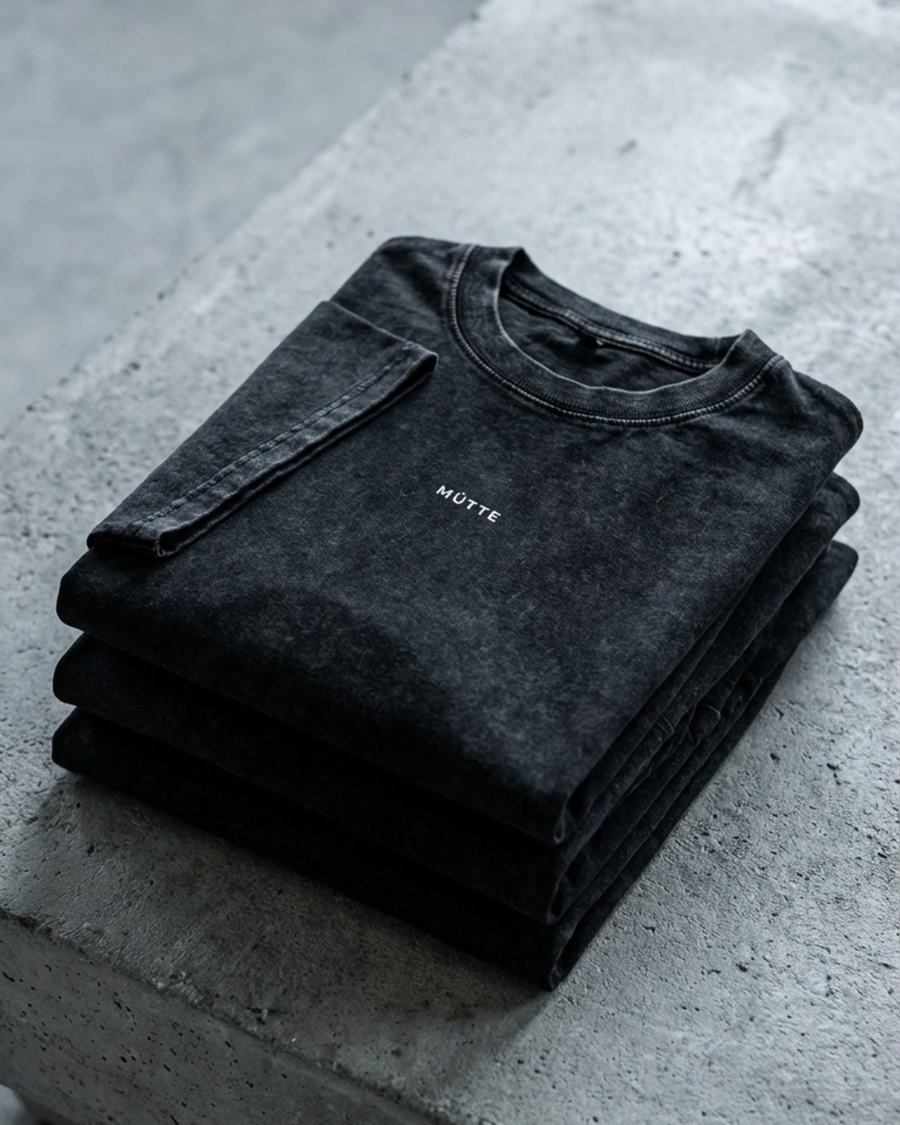 Snow Washed Oversized Cotton T-Shirt