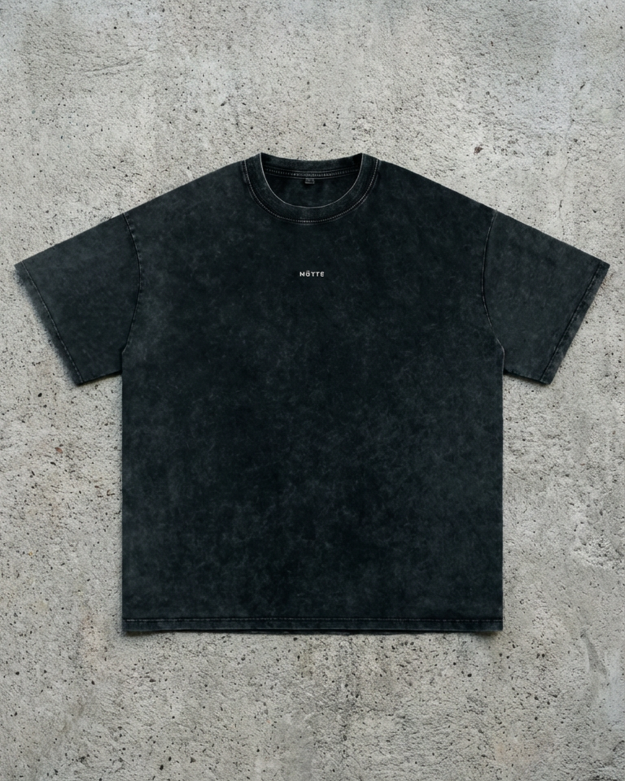 Snow Washed Oversized Cotton T-Shirt