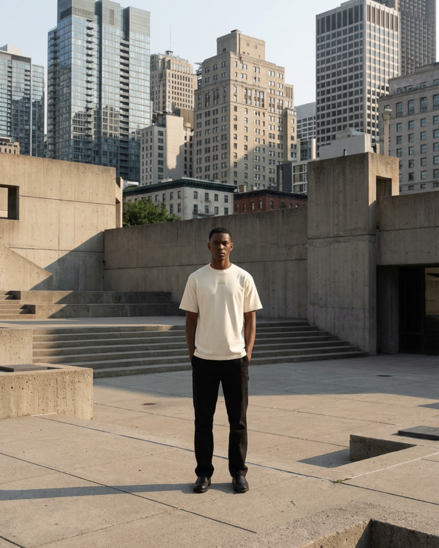 The Archive / T05 - Oversized Heavy T-Shirt Stone - Manifesto