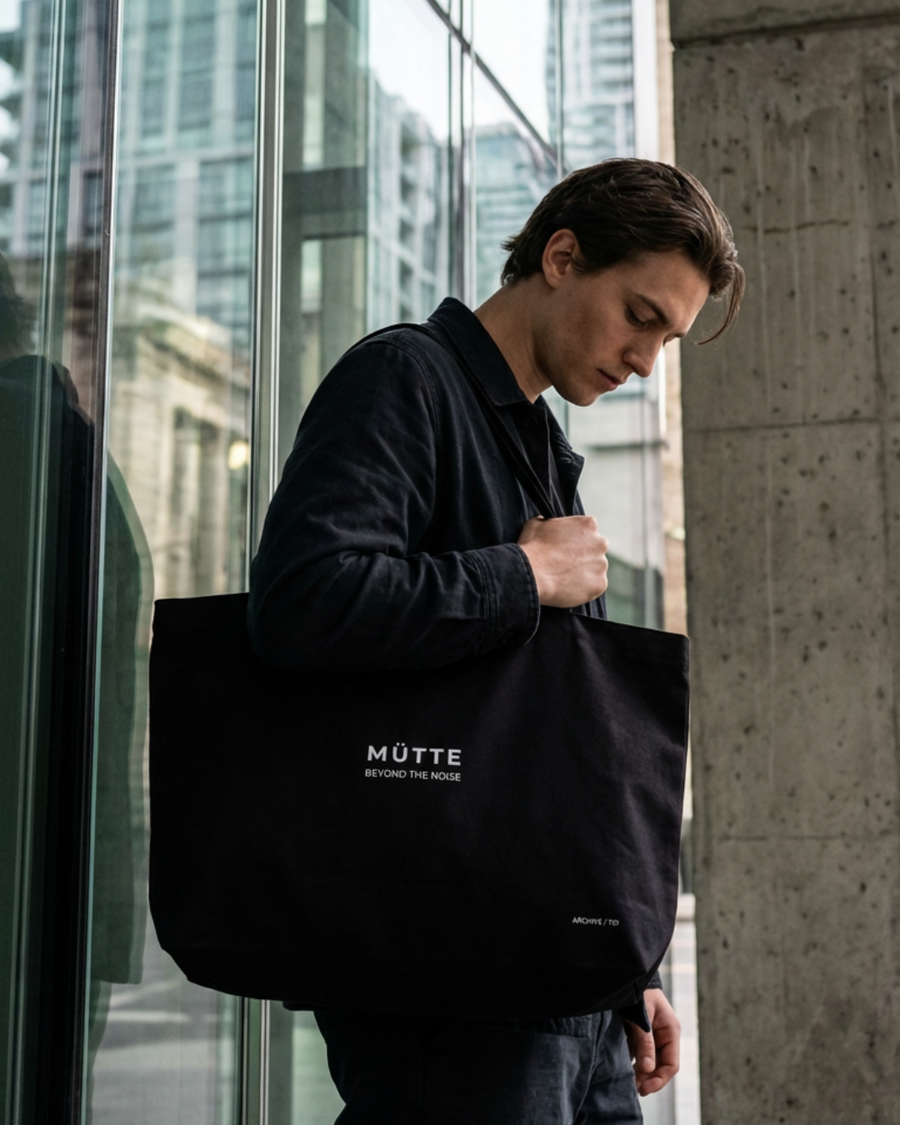 The Archive / W01 - Black - Weekender Tote Bag | Black Canvas Travel Tote