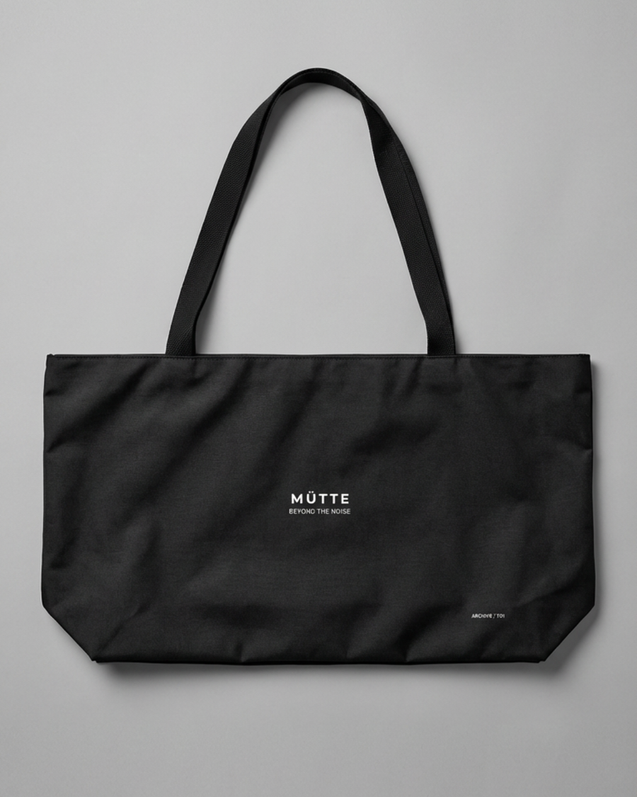 The Archive / W01 - Black - Weekender Tote Bag | Black Canvas Travel Tote